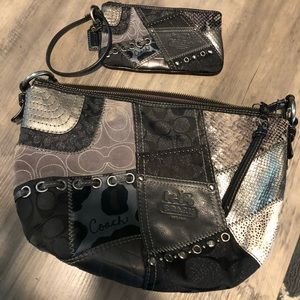 Coach Shoulder Bag & Matching Wristlet